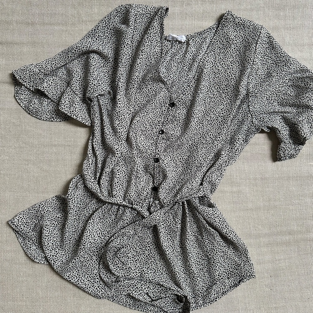 Black and White blouse